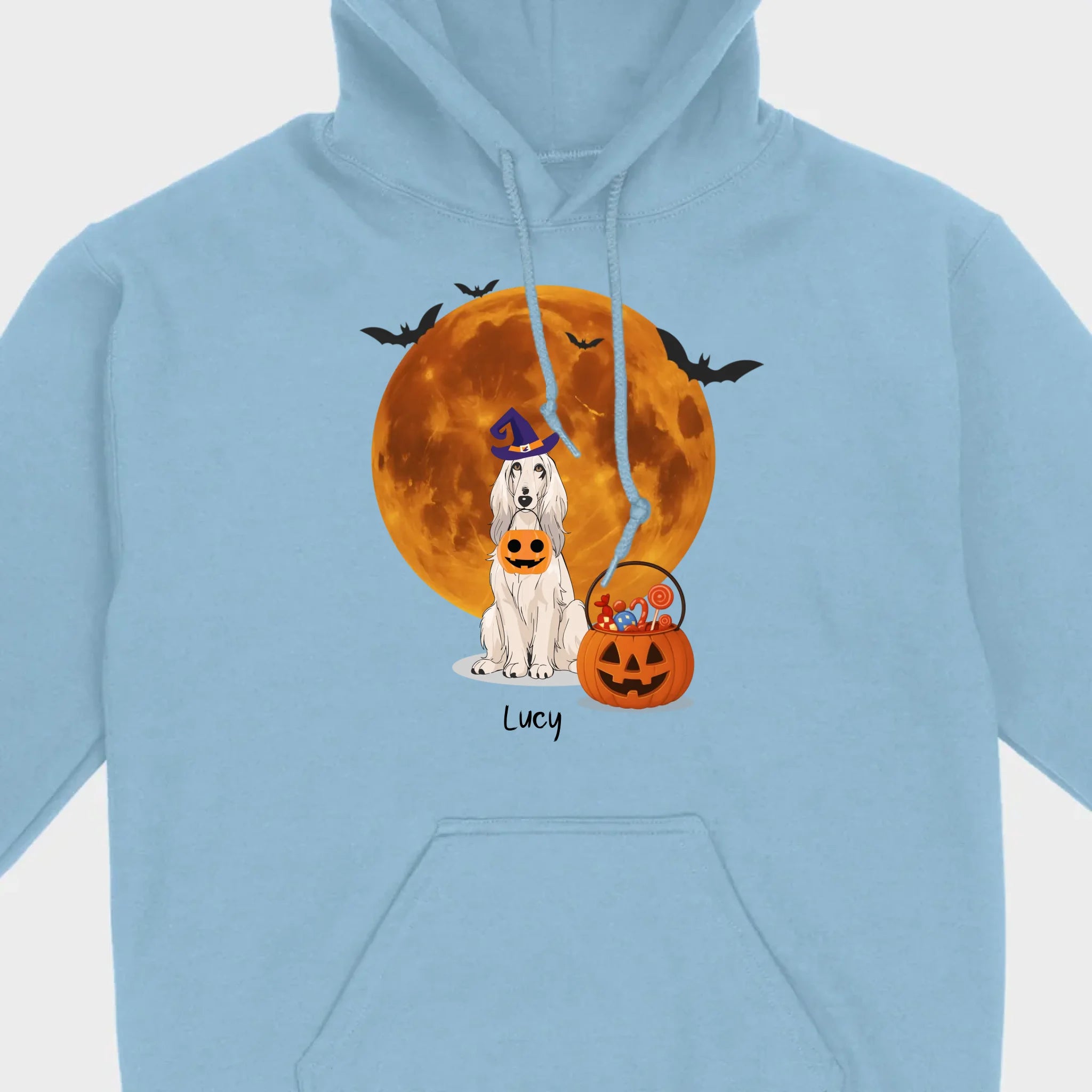 Personalized Dog Halloween Shirt | Custom Dog Moon & Pumpkin Tee - 89Prints