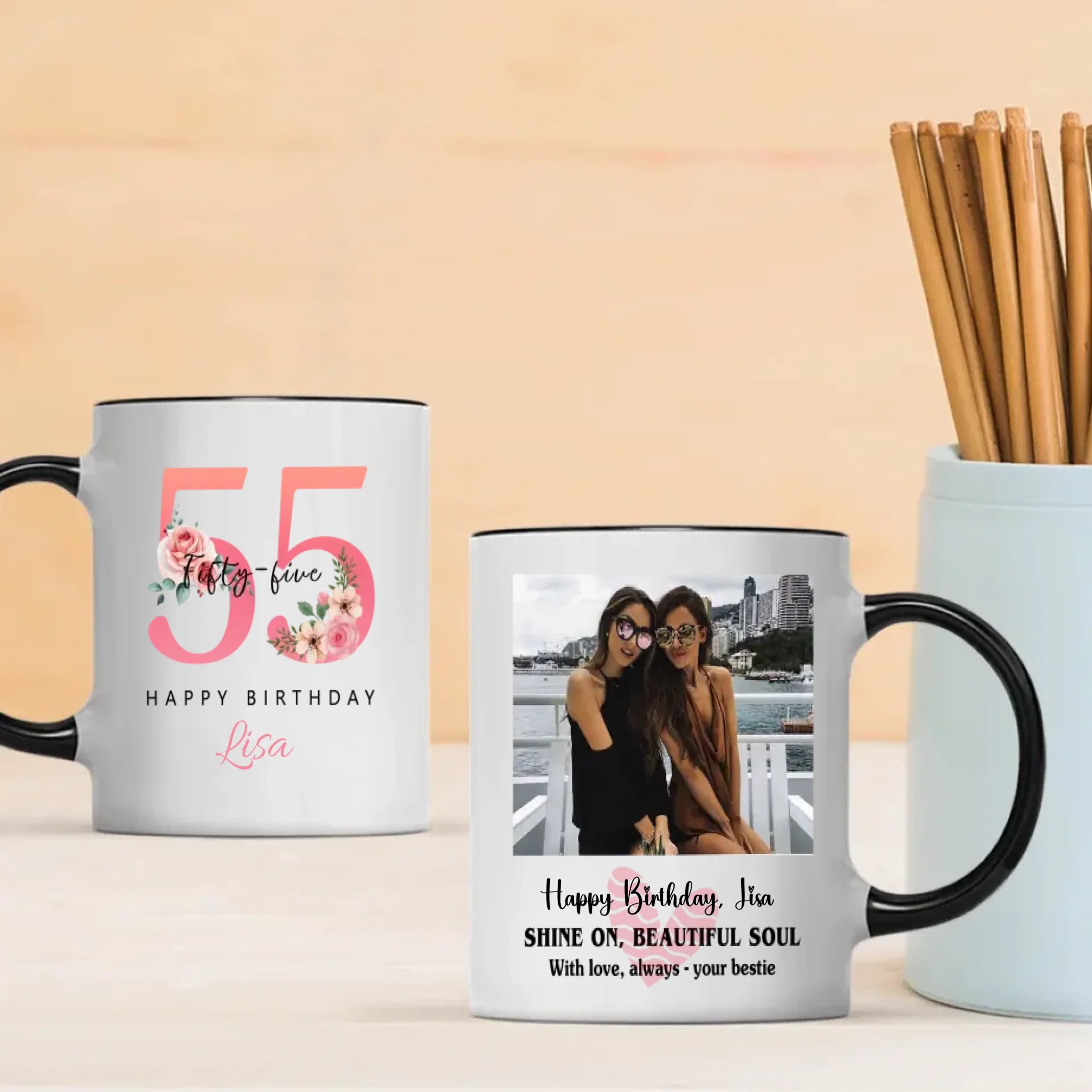 Lovely 55th Birthday Mug – Filled With Warm Wishes and Timeless Charm - 89Prints