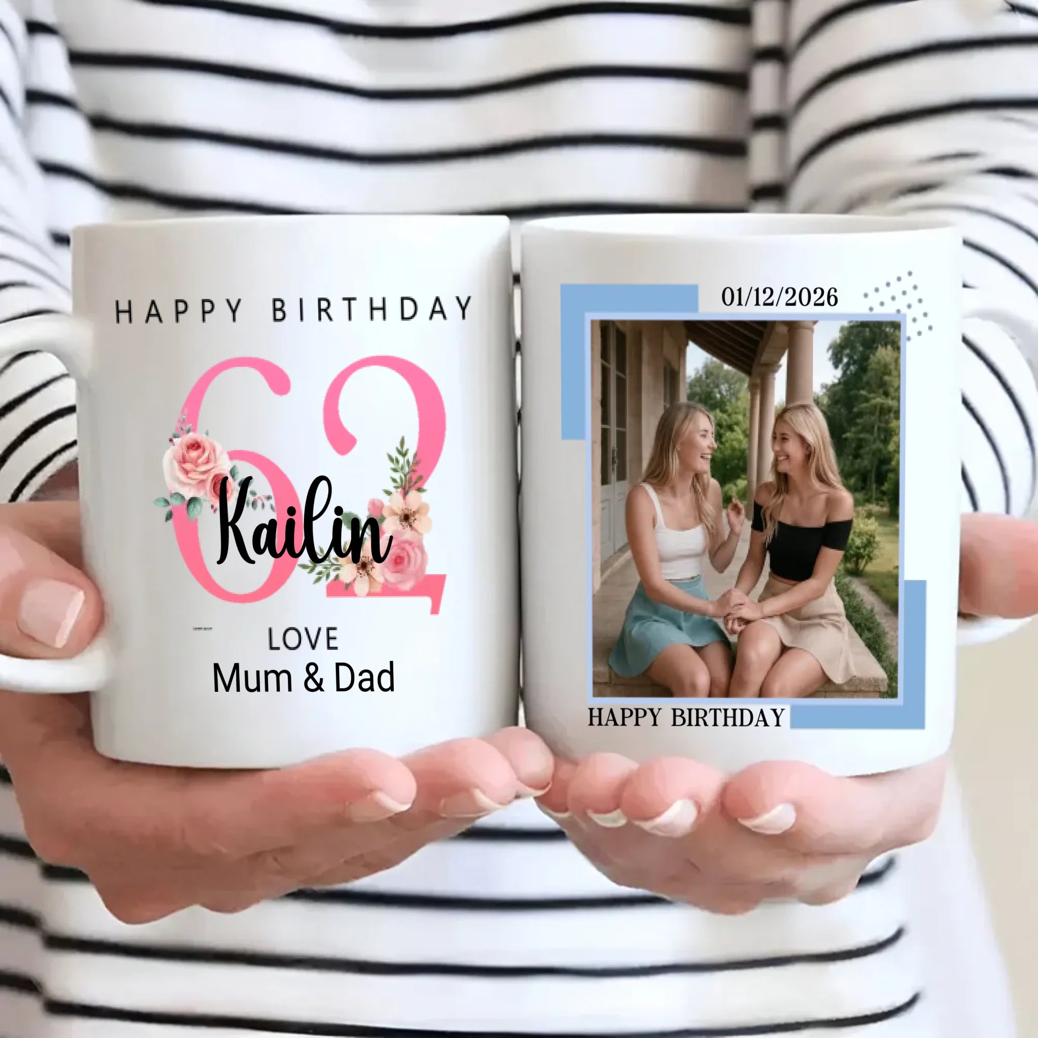 62 Years Loved — Custom Mug with Warm Sentiment - 89Prints