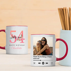 Charming 54th Birthday Mug – Thank You for Being a Friend - 89Prints