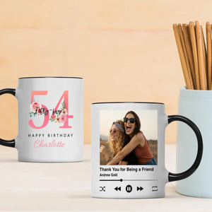 Charming 54th Birthday Mug – Thank You for Being a Friend - 89Prints