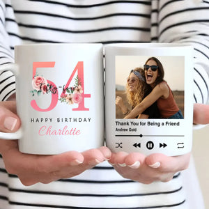 Charming 54th Birthday Mug – Thank You for Being a Friend - 89Prints