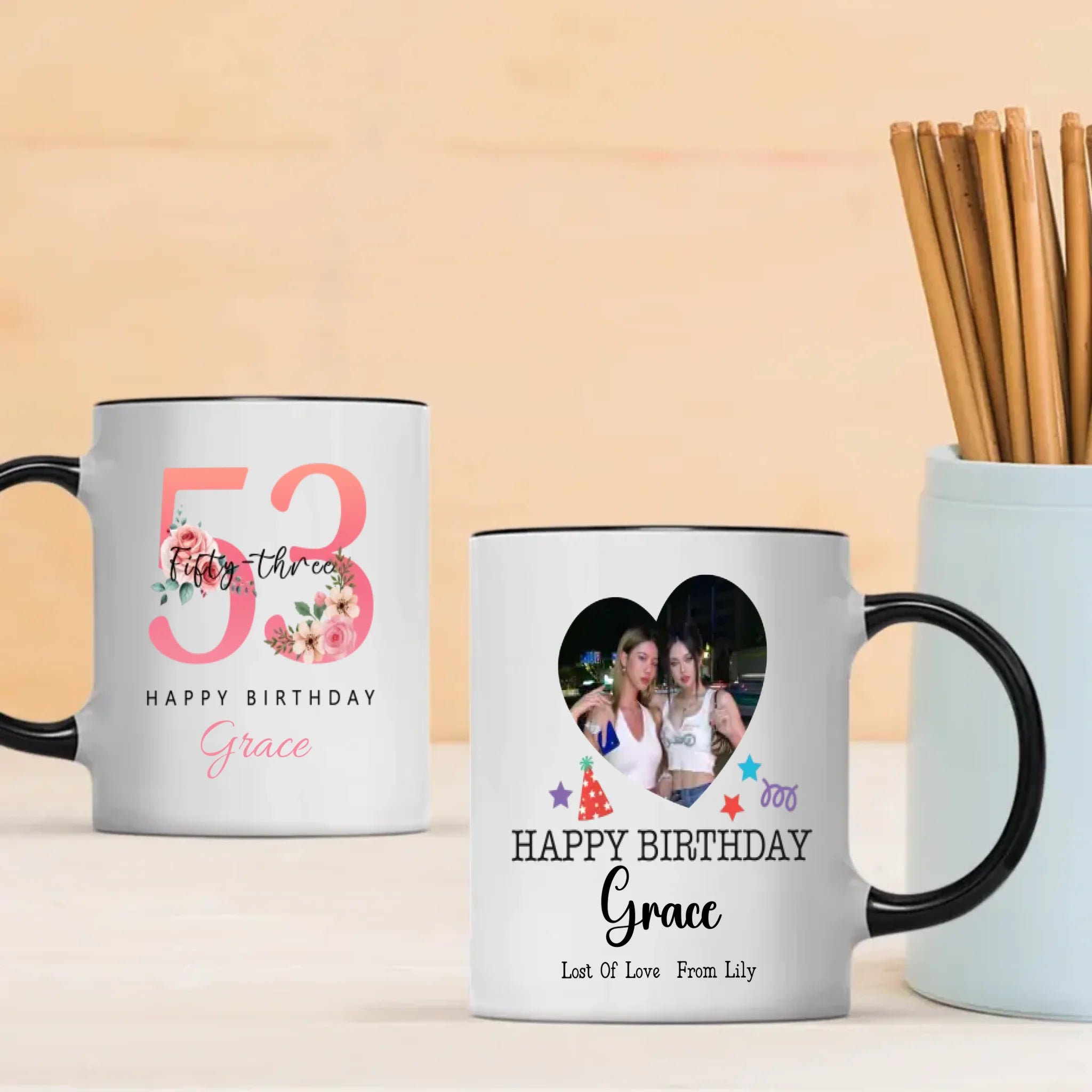 Elegant 53rd Birthday Mug – A Personalized Keepsake of Warm Memories - 89Prints
