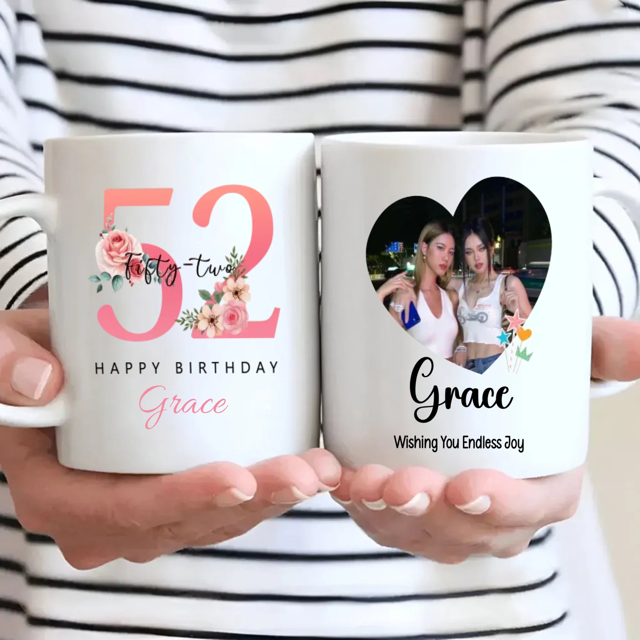 Gentle 52nd Birthday Mug – A Precious Personalized Gift Filled With Love - 89Prints