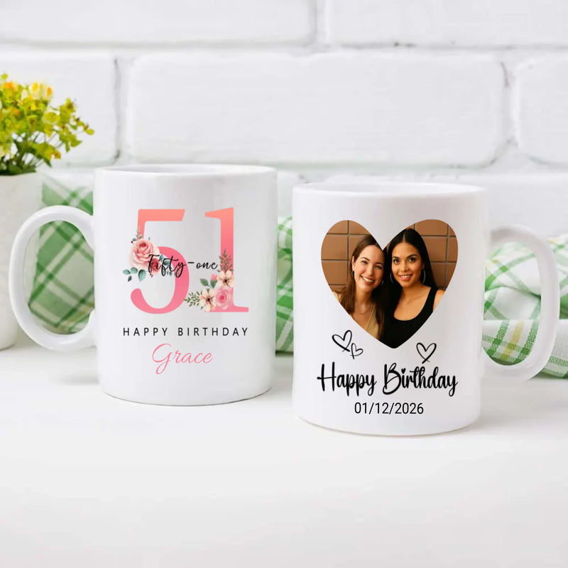 Lovely 51st Birthday Coffee Mug – A Precious Personalized Gift for Her - 89Prints