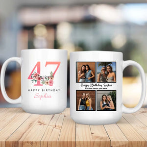 Charming 47th Birthday Mug – Elegant Personalized Gift of Love and Joy - 89Prints