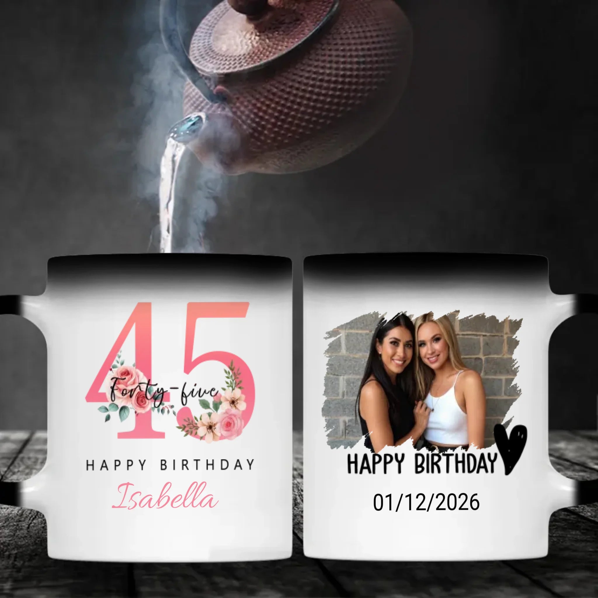 Lovely 45th Birthday Mug – Elegant Personalized Gift for a Special Celebration - 89Prints