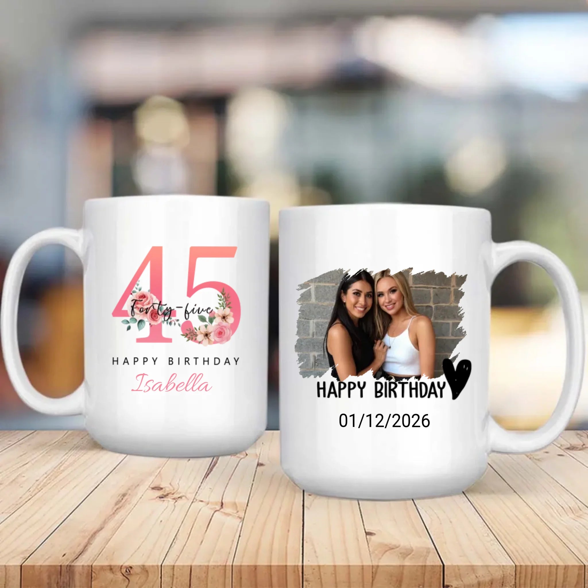 Lovely 45th Birthday Mug – Elegant Personalized Gift for a Special Celebration - 89Prints