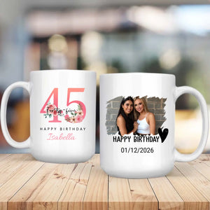 Lovely 45th Birthday Mug – Elegant Personalized Gift for a Special Celebration - 89Prints