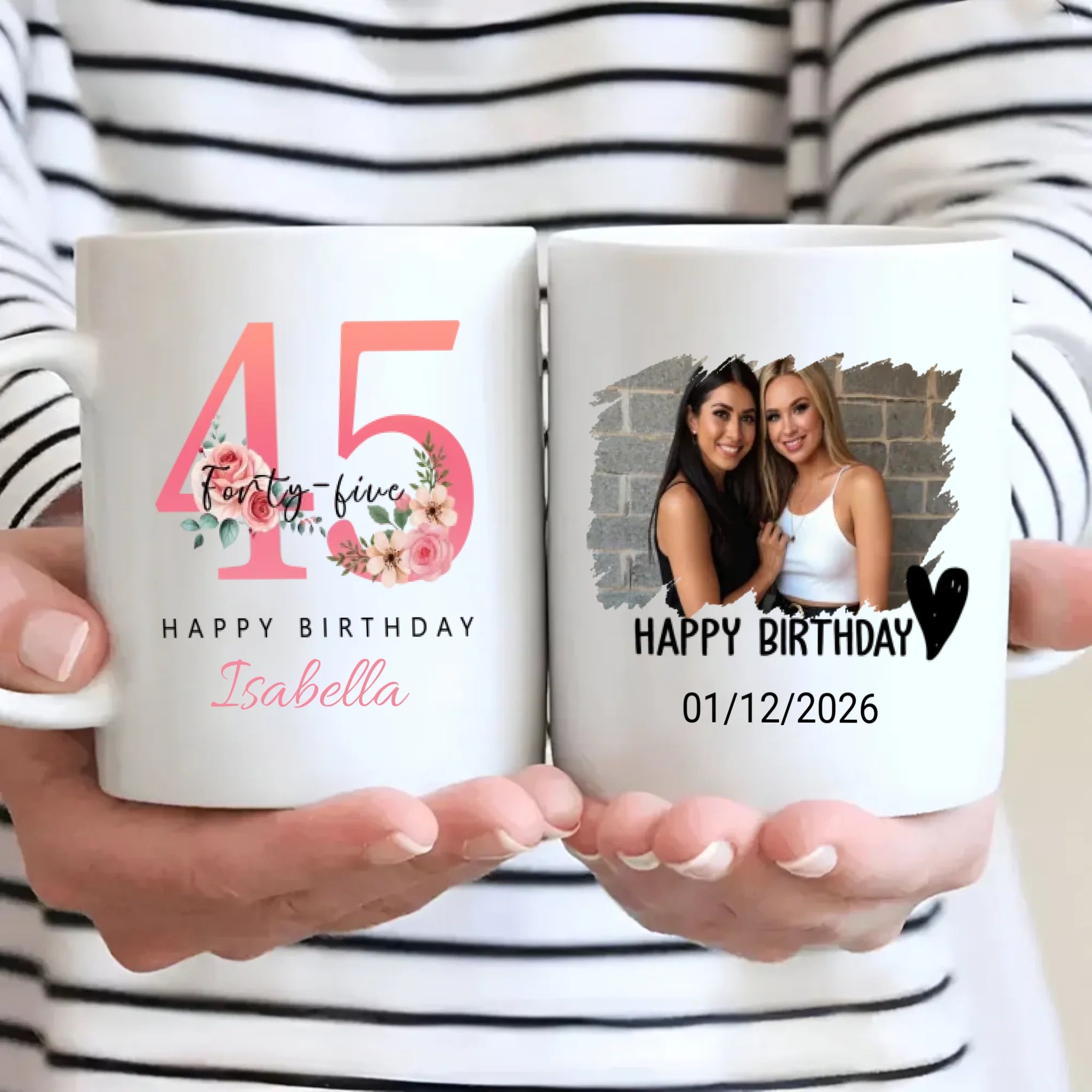 Lovely 45th Birthday Mug – Elegant Personalized Gift for a Special Celebration - 89Prints