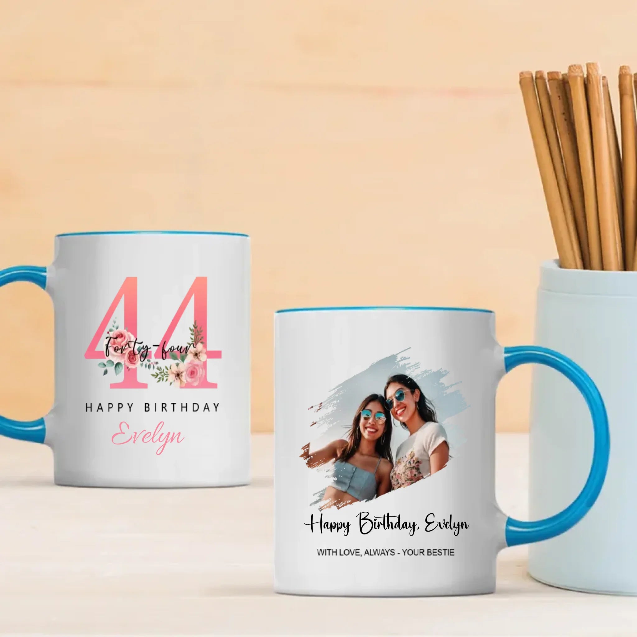 Vibrant 44th Birthday Mug – Fun Personalized Gift for Bright Souls - 89Prints