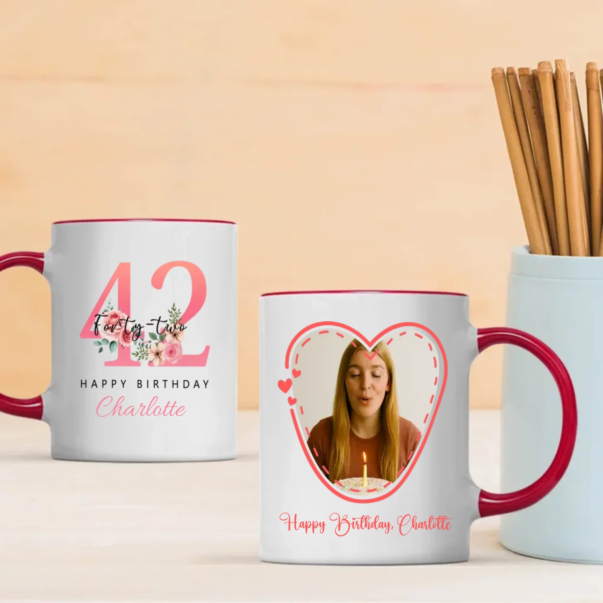 Chic 42nd Birthday Mug – Fun Personalized Coffee Gift for Happy Souls - 89Prints