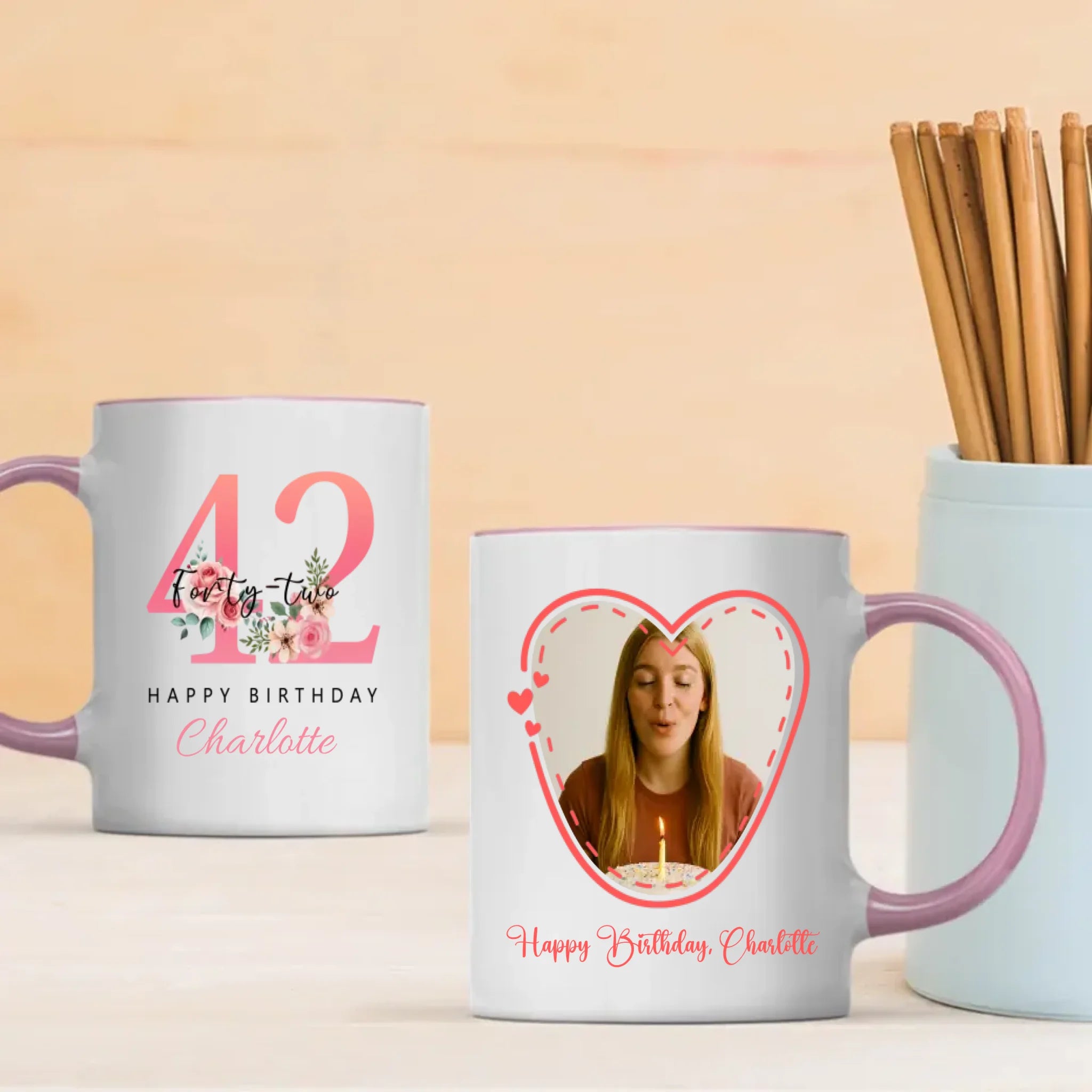 Chic 42nd Birthday Mug – Fun Personalized Coffee Gift for Happy Souls - 89Prints