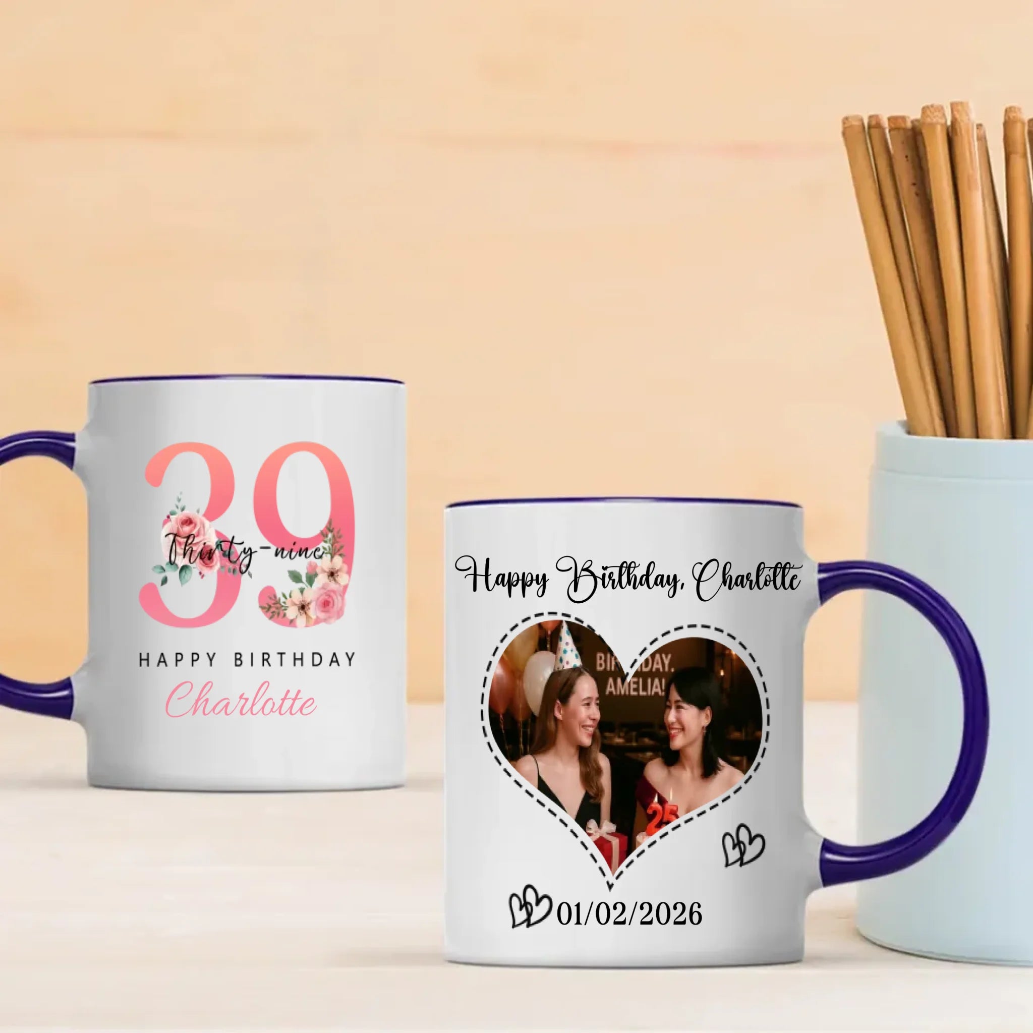 39th Anniversary Luxury Magic Mug – Minimalist Gift for Loved Ones - 89Prints