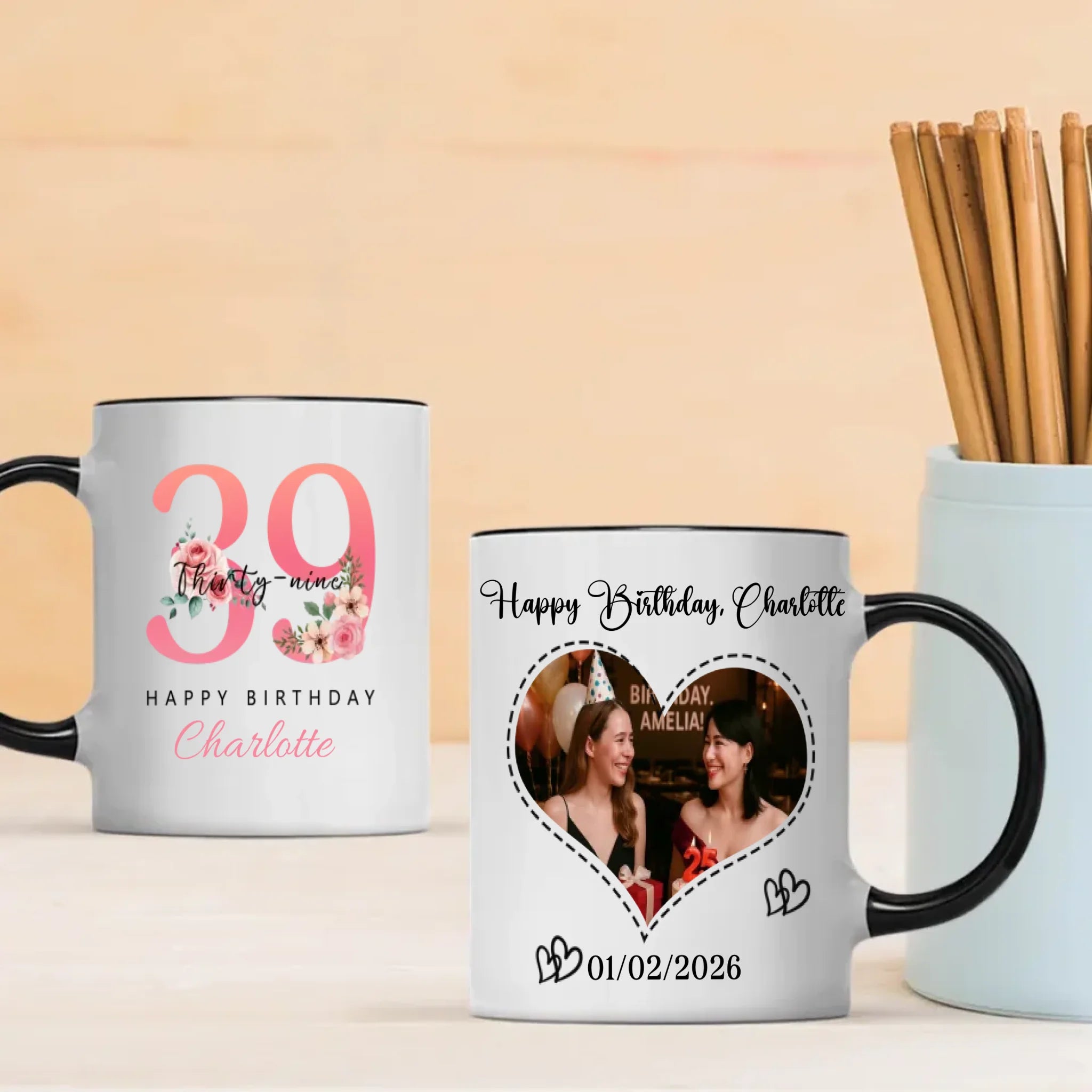 39th Anniversary Luxury Magic Mug – Minimalist Gift for Loved Ones - 89Prints