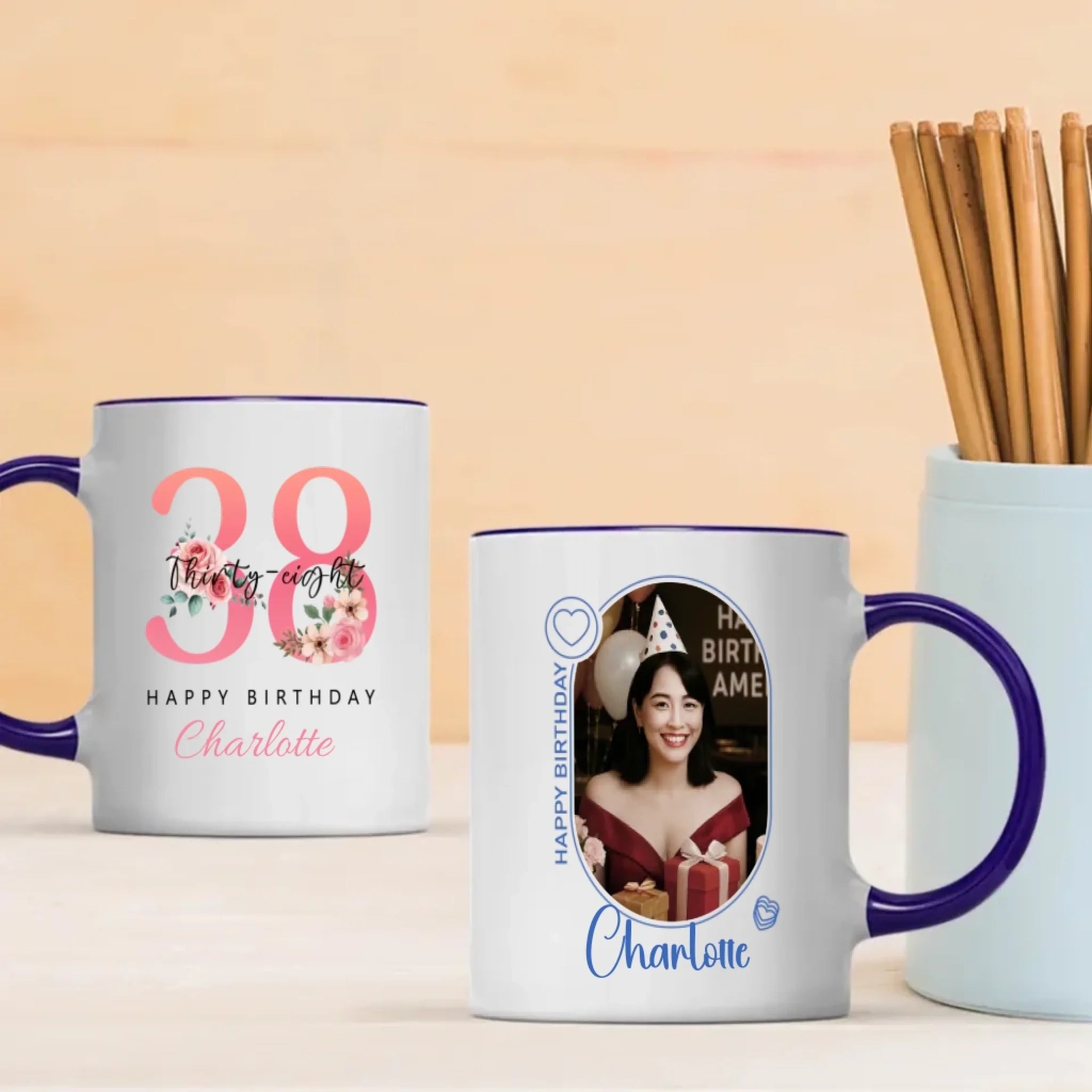 Colorful 38th Birthday Magic Mug – Bright Personalized Gift - 89Prints