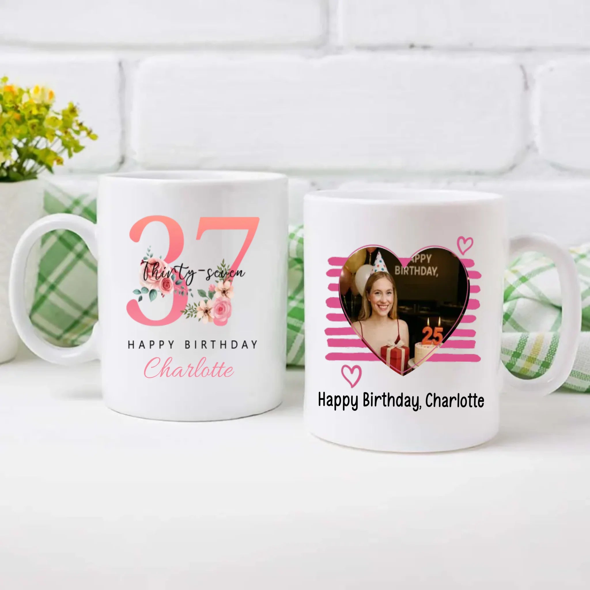 Simple 37th Birthday Mug – Minimalist Custom Name Gift - 89Prints