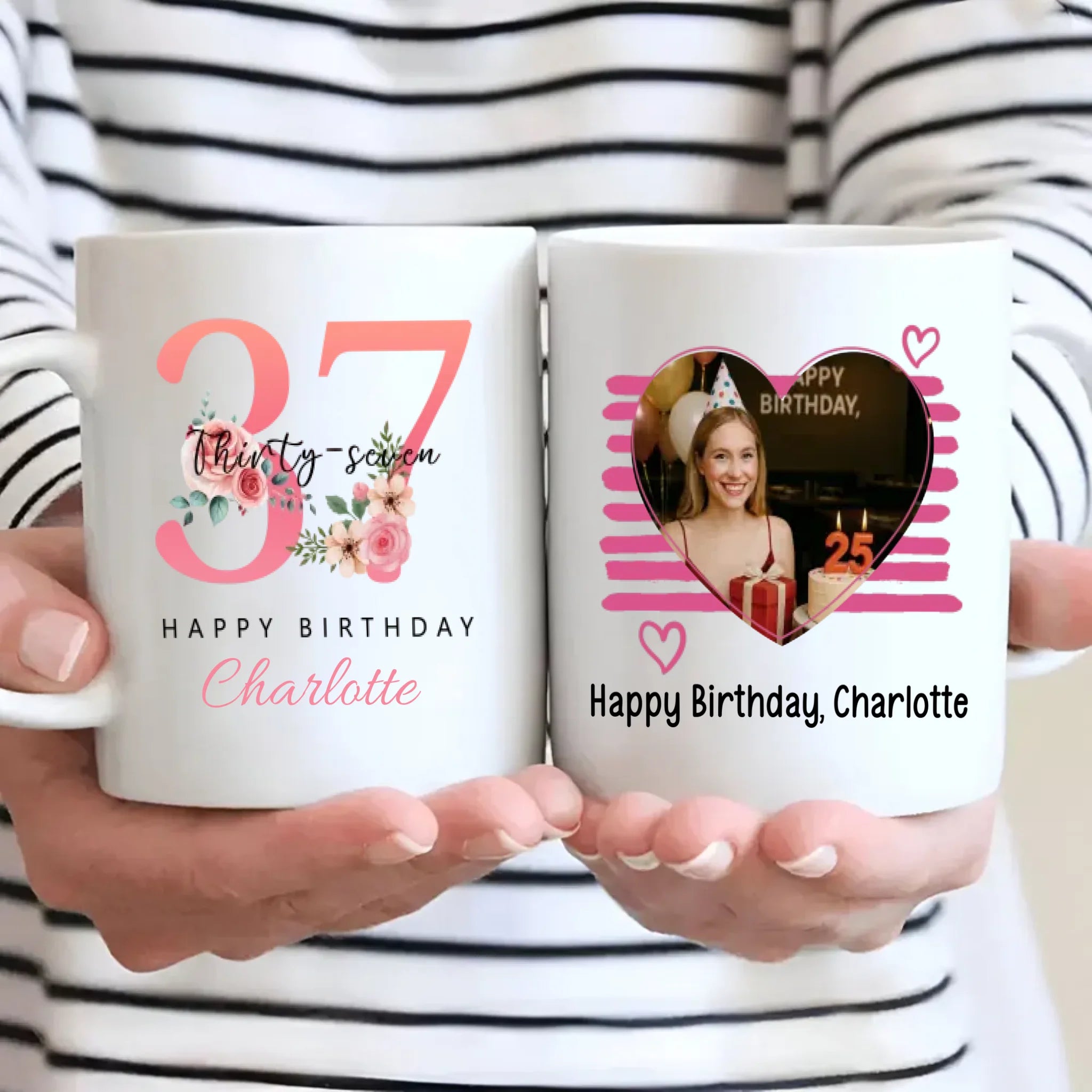 Simple 37th Birthday Mug – Minimalist Custom Name Gift - 89Prints