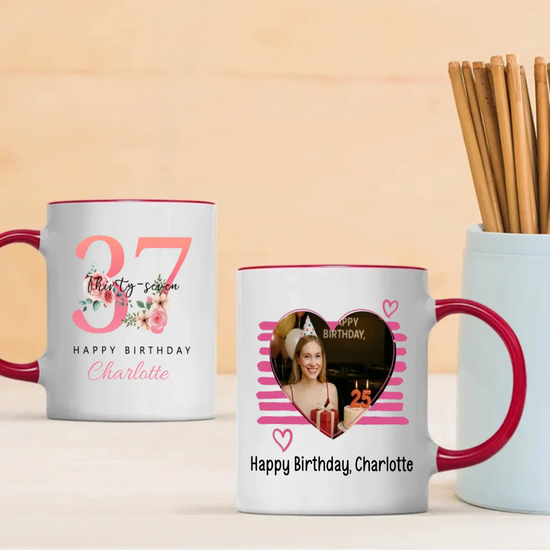 Simple 37th Birthday Mug – Minimalist Custom Name Gift - 89Prints