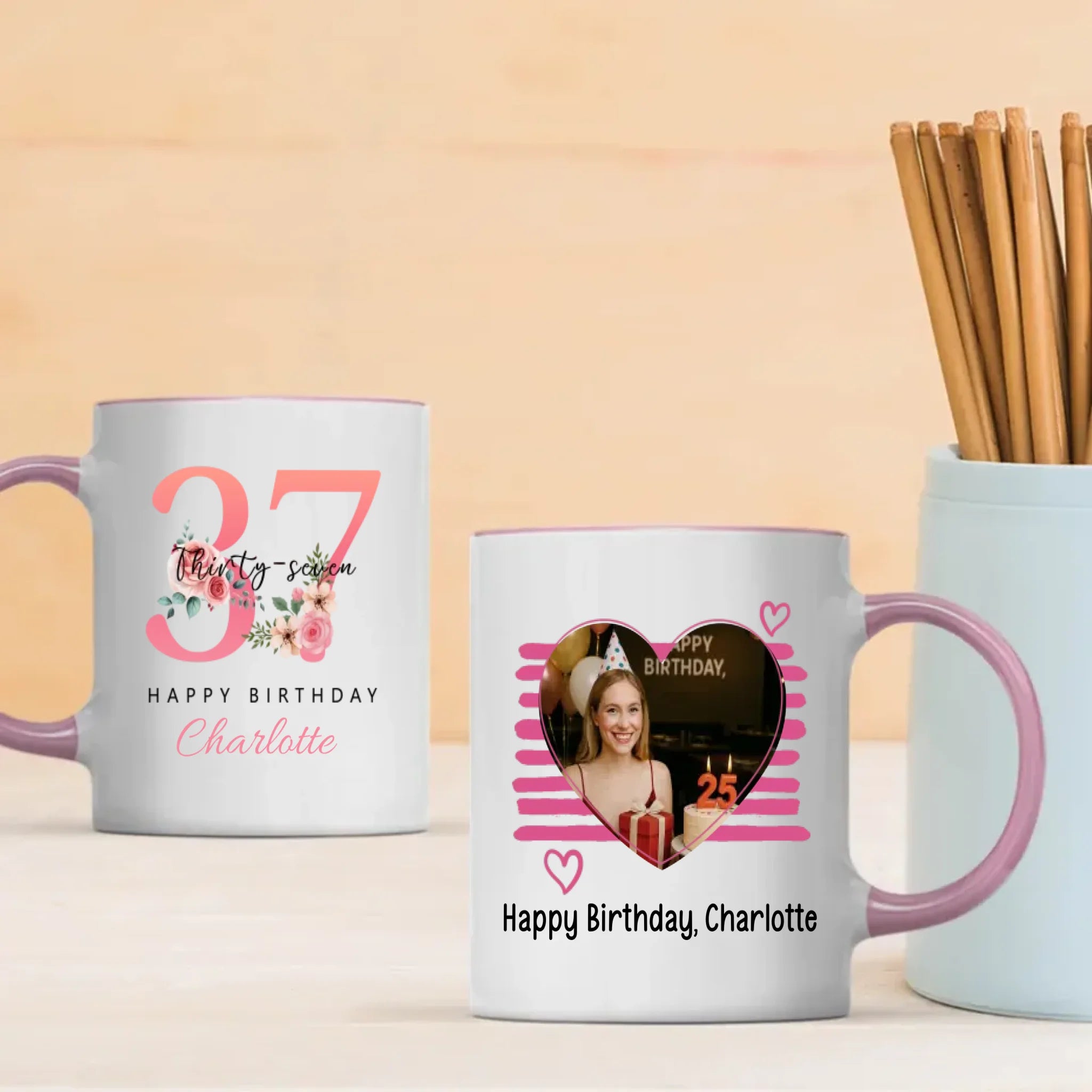 Simple 37th Birthday Mug – Minimalist Custom Name Gift - 89Prints