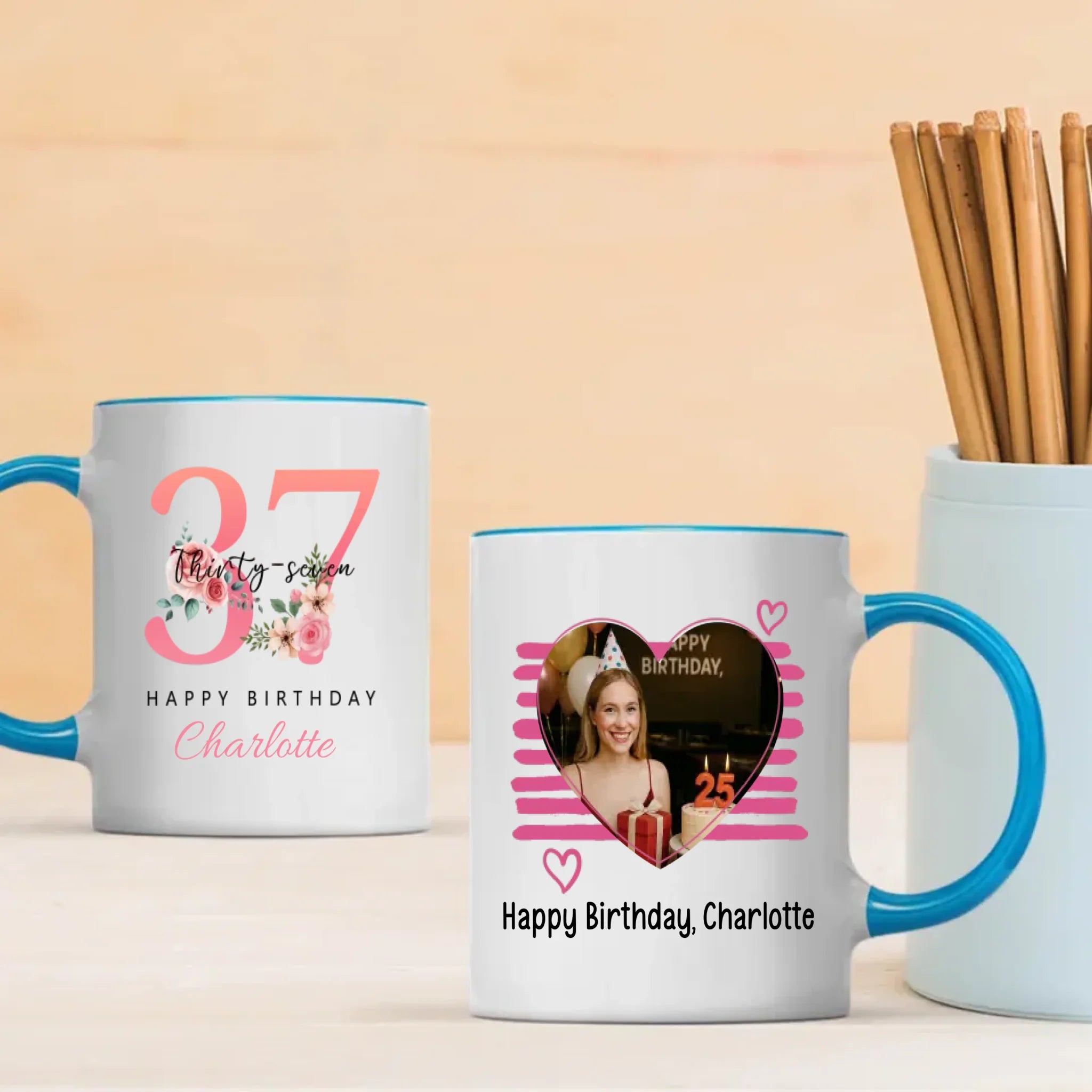 Simple 37th Birthday Mug – Minimalist Custom Name Gift - 89Prints