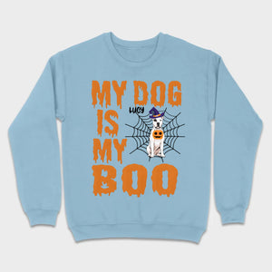 My Dog Is My Boo Halloween Shirt – Custom Dog Name Tee for Dog Lovers - 89Prints