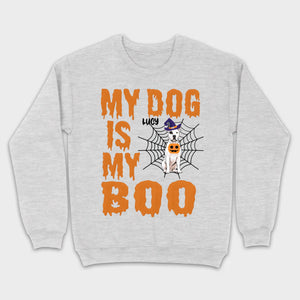 My Dog Is My Boo Halloween Shirt – Custom Dog Name Tee for Dog Lovers - 89Prints