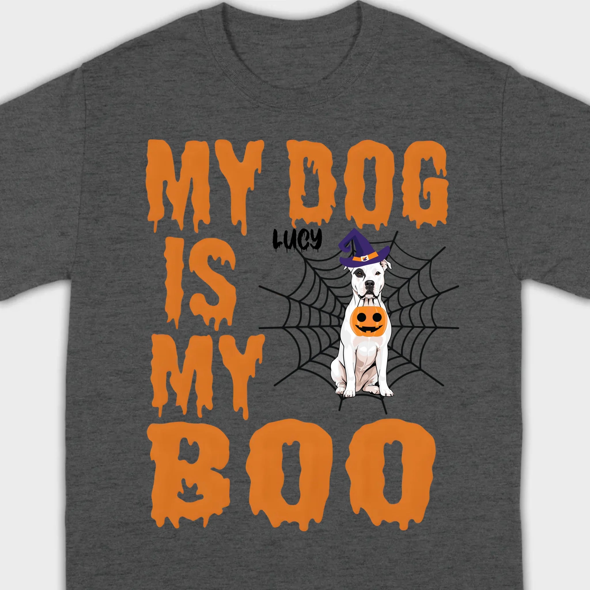 My Dog Is My Boo Halloween Shirt – Custom Dog Name Tee for Dog Lovers - 89Prints