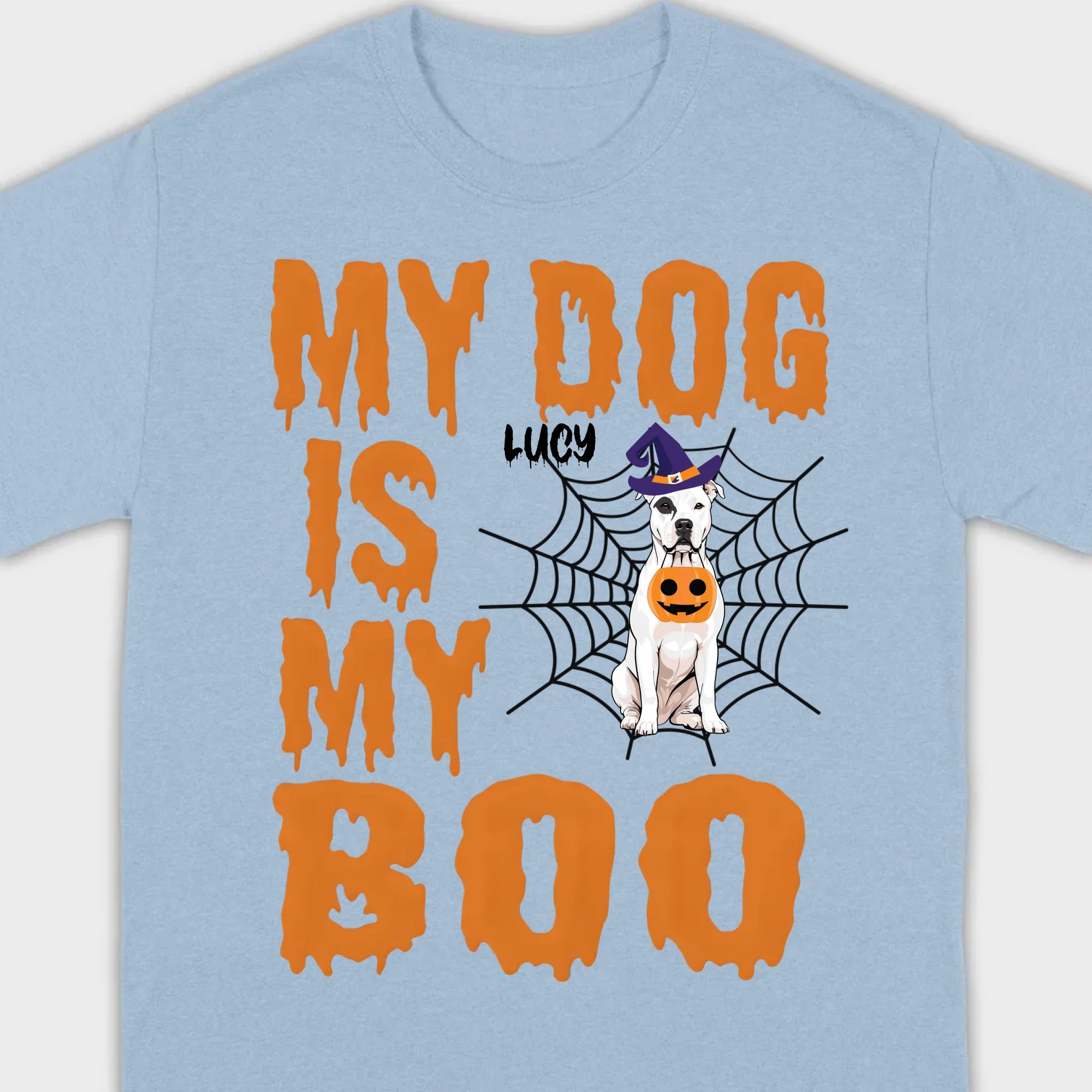 My Dog Is My Boo Halloween Shirt – Custom Dog Name Tee for Dog Lovers - 89Prints