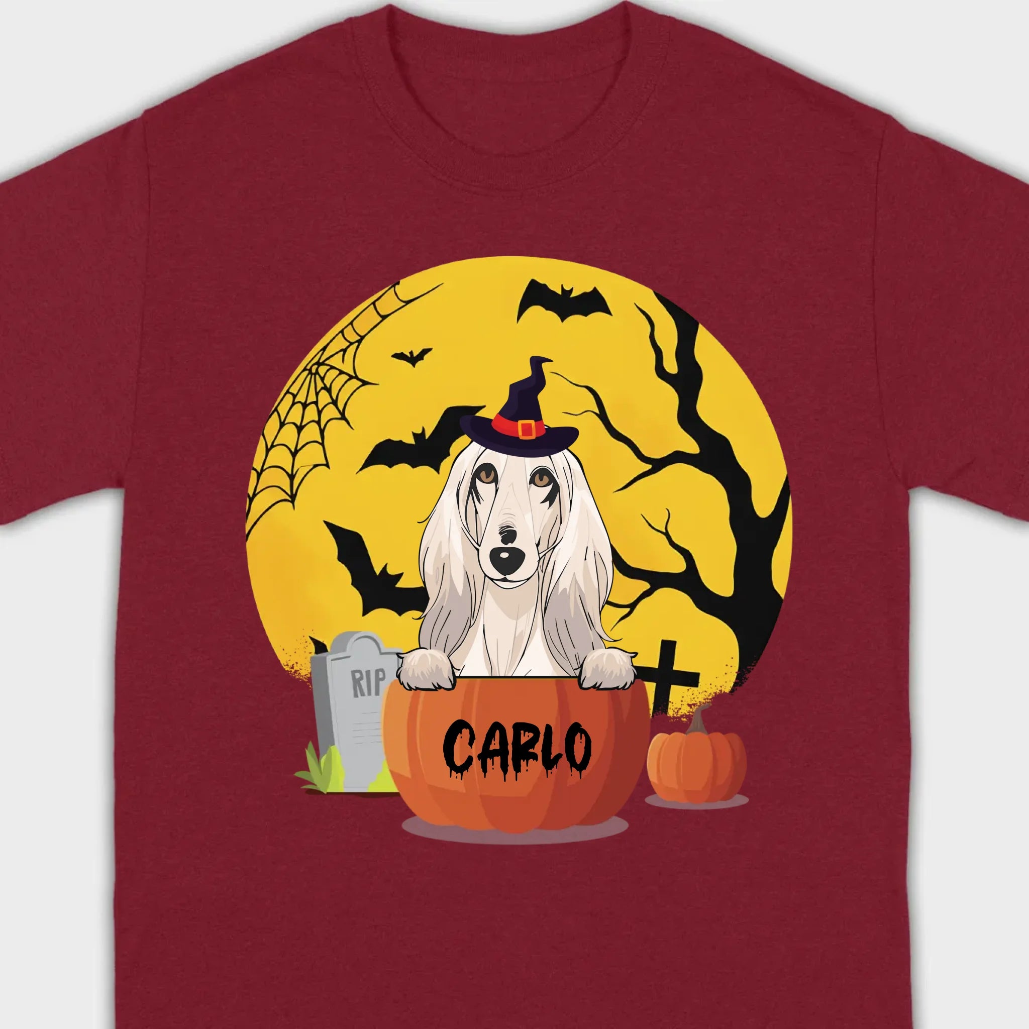 Personalized Halloween Dog Shirt – Custom Dog Name Pumpkin Tee - 89Prints