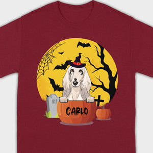 Personalized Halloween Dog Shirt – Custom Dog Name Pumpkin Tee - 89Prints