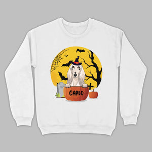 Personalized Halloween Dog Shirt – Custom Dog Name Pumpkin Tee - 89Prints