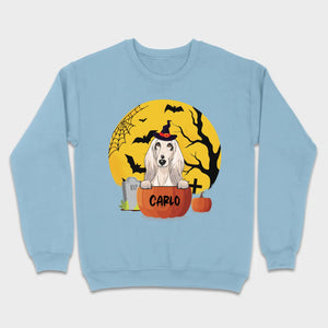 Personalized Halloween Dog Shirt – Custom Dog Name Pumpkin Tee - 89Prints