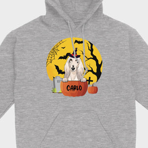 Personalized Halloween Dog Shirt – Custom Dog Name Pumpkin Tee - 89Prints