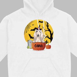 Personalized Halloween Dog Shirt – Custom Dog Name Pumpkin Tee - 89Prints