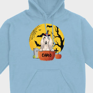 Personalized Halloween Dog Shirt – Custom Dog Name Pumpkin Tee - 89Prints