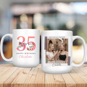 35th Birthday Mug – Personalized Gift With “Wish You All the Best” - 89Prints