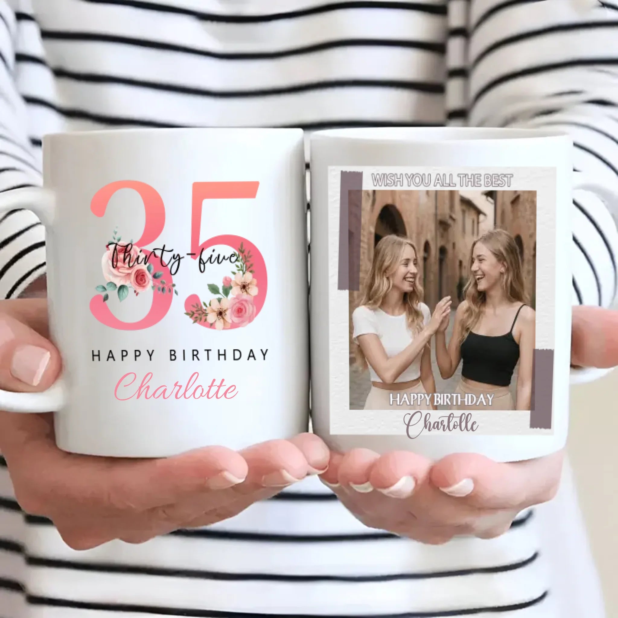 35th Birthday Mug – Personalized Gift With “Wish You All the Best” - 89Prints