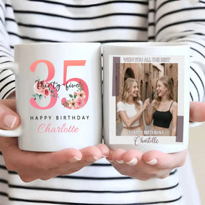 35th Birthday Mug – Personalized Gift With “Wish You All the Best” - 89Prints