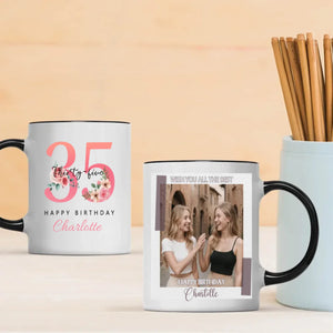 35th Birthday Mug – Personalized Gift With “Wish You All the Best” - 89Prints