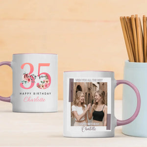 35th Birthday Mug – Personalized Gift With “Wish You All the Best” - 89Prints