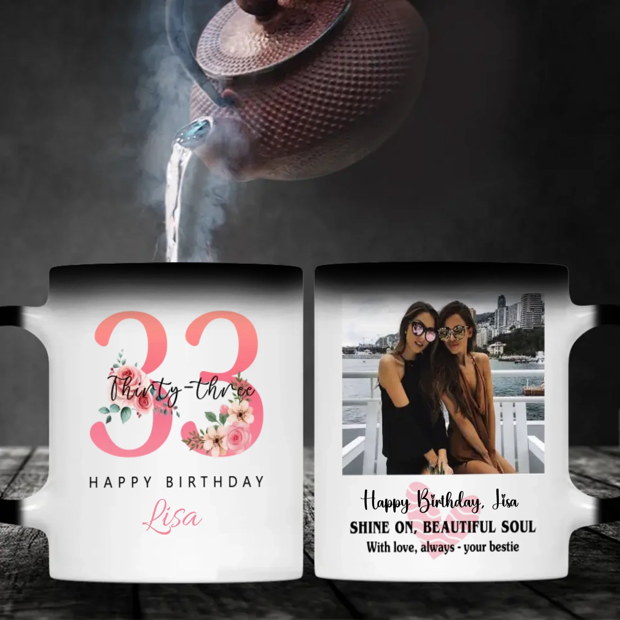 Lovely 33rd Birthday Mug – A Sweet Personalized Gift for Her – 89Prints