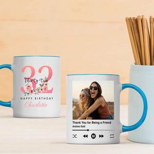 Cute 32nd Birthday Mug – Adorable Personalized Gift with “Thank You for Being a Friend” – 89Prints