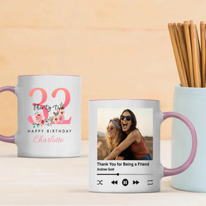 Cute 32nd Birthday Mug – Adorable Personalized Gift with “Thank You for Being a Friend” – 89Prints