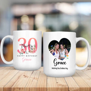 Elegant 30th Birthday Mug – Meaningful Personalized Gift for Women – 89Prints
