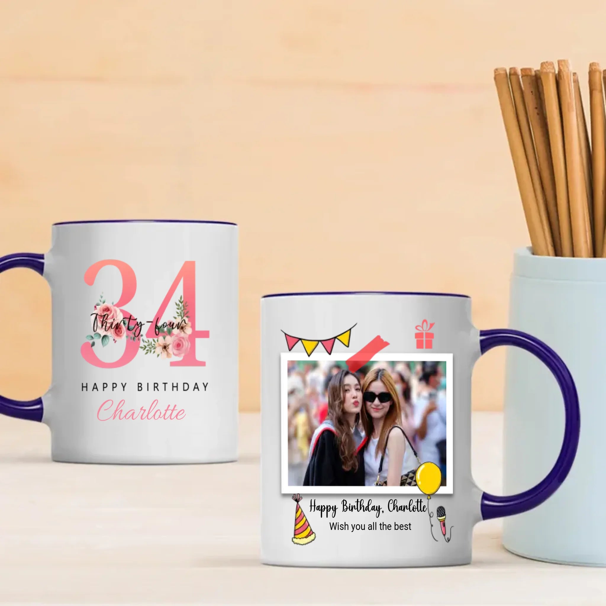 Personalized 34th Birthday Mug – Custom Gift for Loved Ones - 89Prints