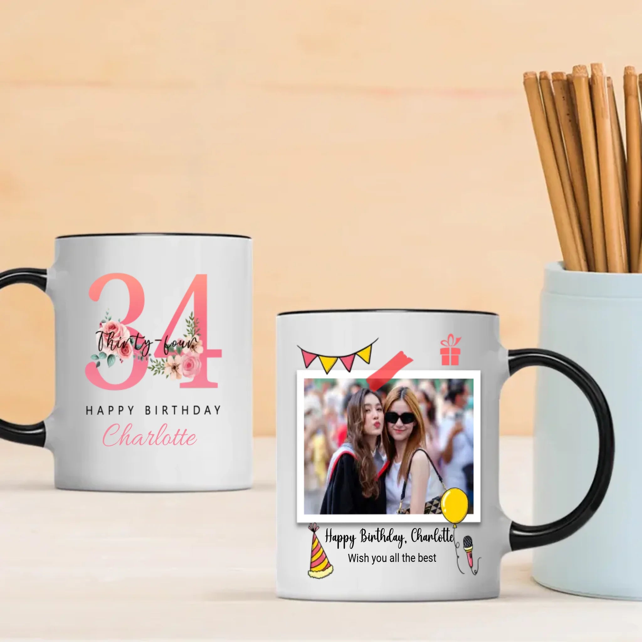 Personalized 34th Birthday Mug – Custom Gift for Loved Ones - 89Prints