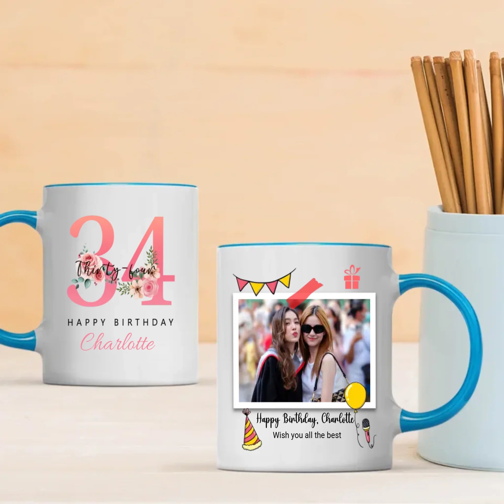 Personalized 34th Birthday Mug – Custom Gift for Loved Ones - 89Prints