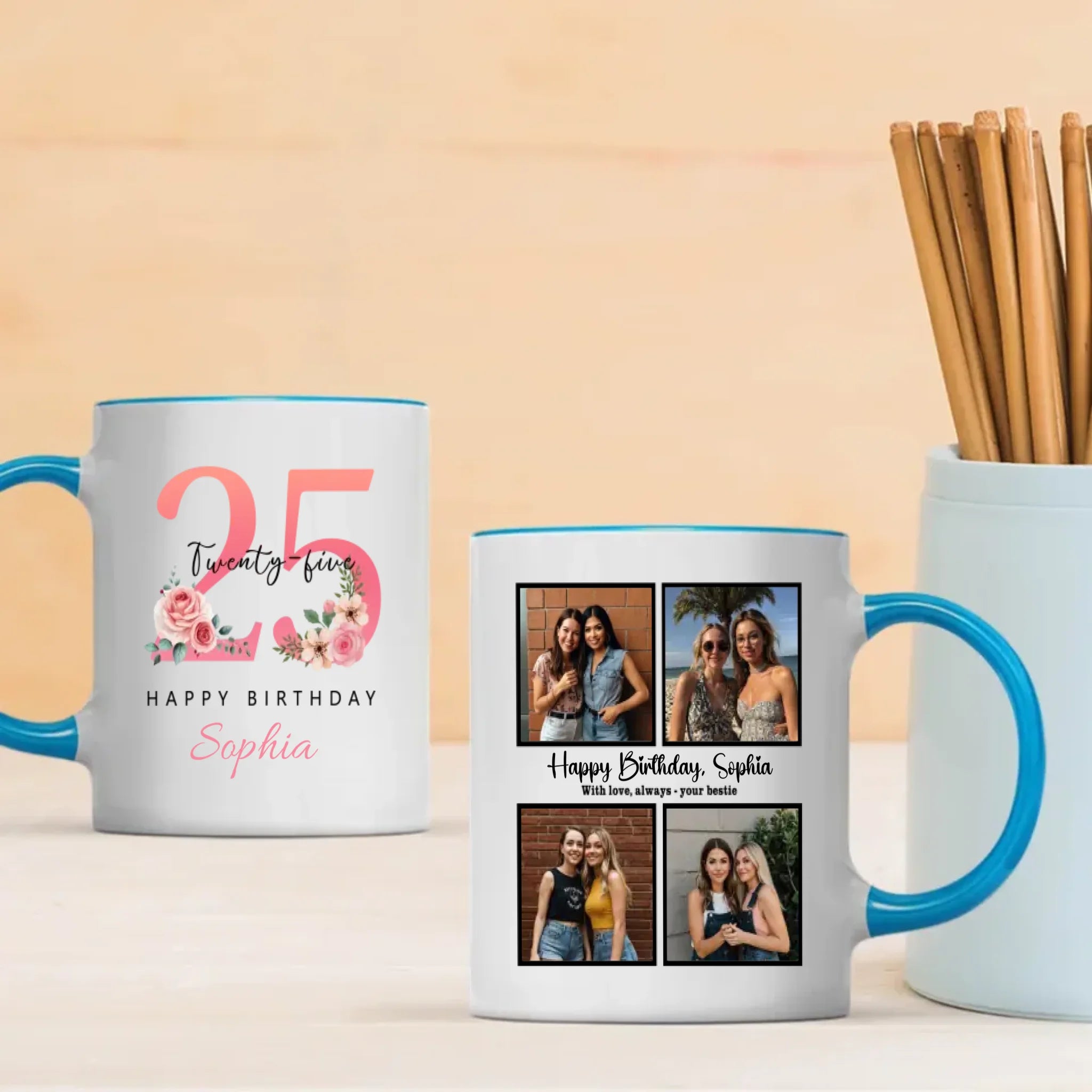 Trendy 25th Birthday Mug – Personalized & Fun Gift For Bestie - 89Prints