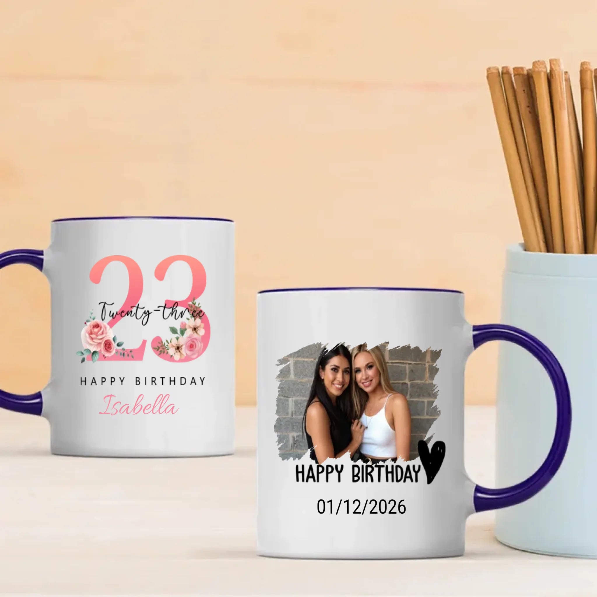 Elegant 23rd Birthday Mug – Simple & Stylish Gift Idea - 89Prints